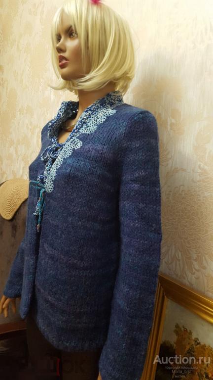 РЕДКИЙ КАРДИГАН  РУЧНАЯ ВЯЗКА CHICOS ОРИГИНАЛ США ШЕРСТЬ АЛЬПАКА 