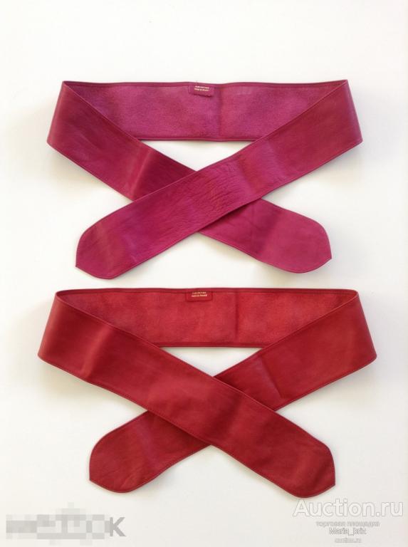 Лот из 2 поясов натуральная кожа Франция 