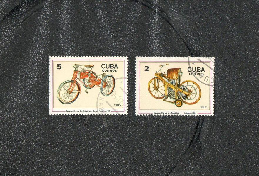 Куба 1985 год,100-летие мотоцикла,№3.