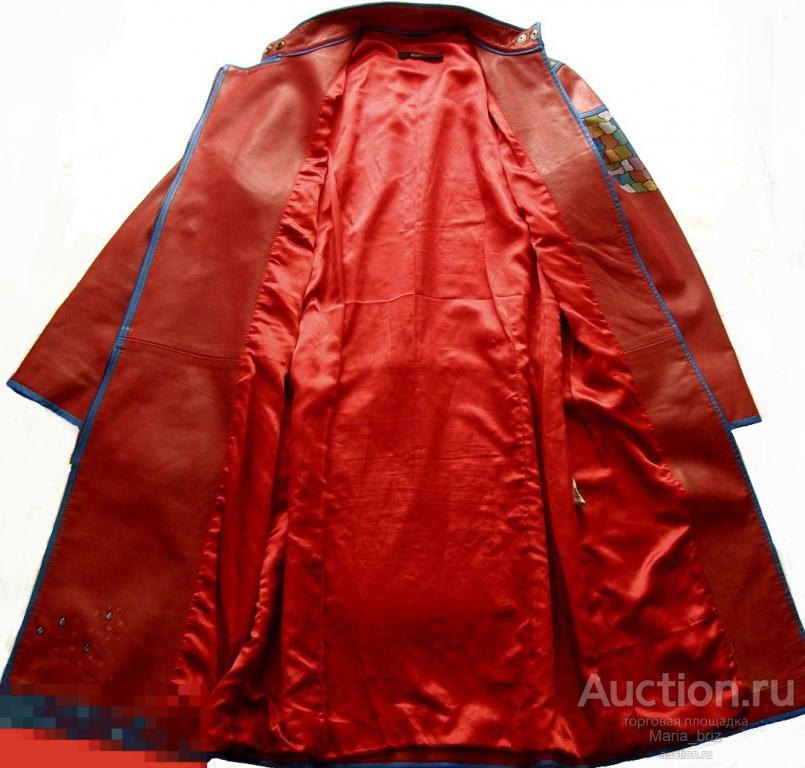 Эксклюзив! Дизайнерское Пальто натуральная кожа ручная роспись Muchacha Испания 