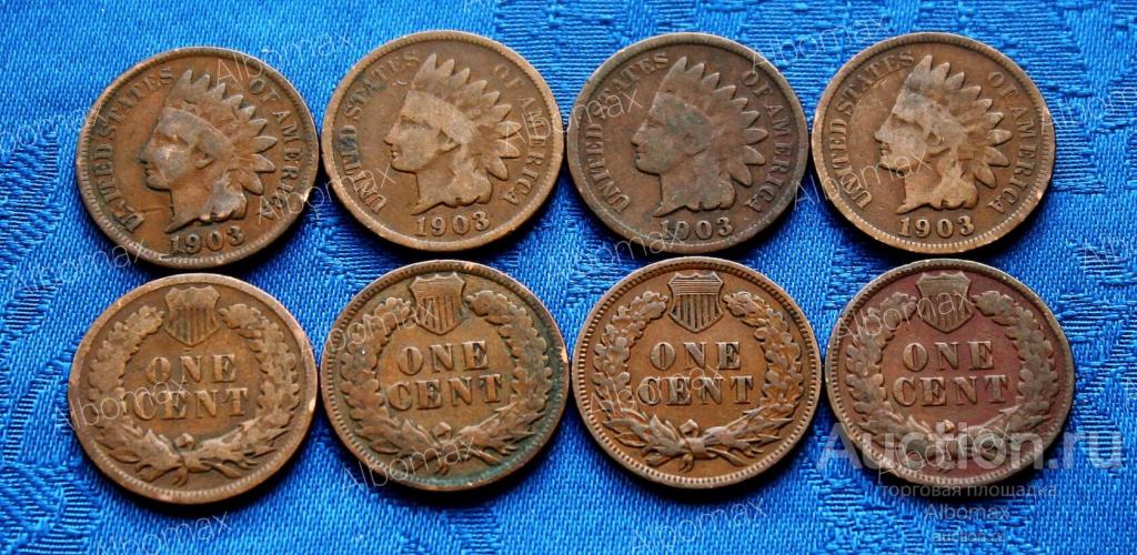 1 цент США 1903г Индеец
