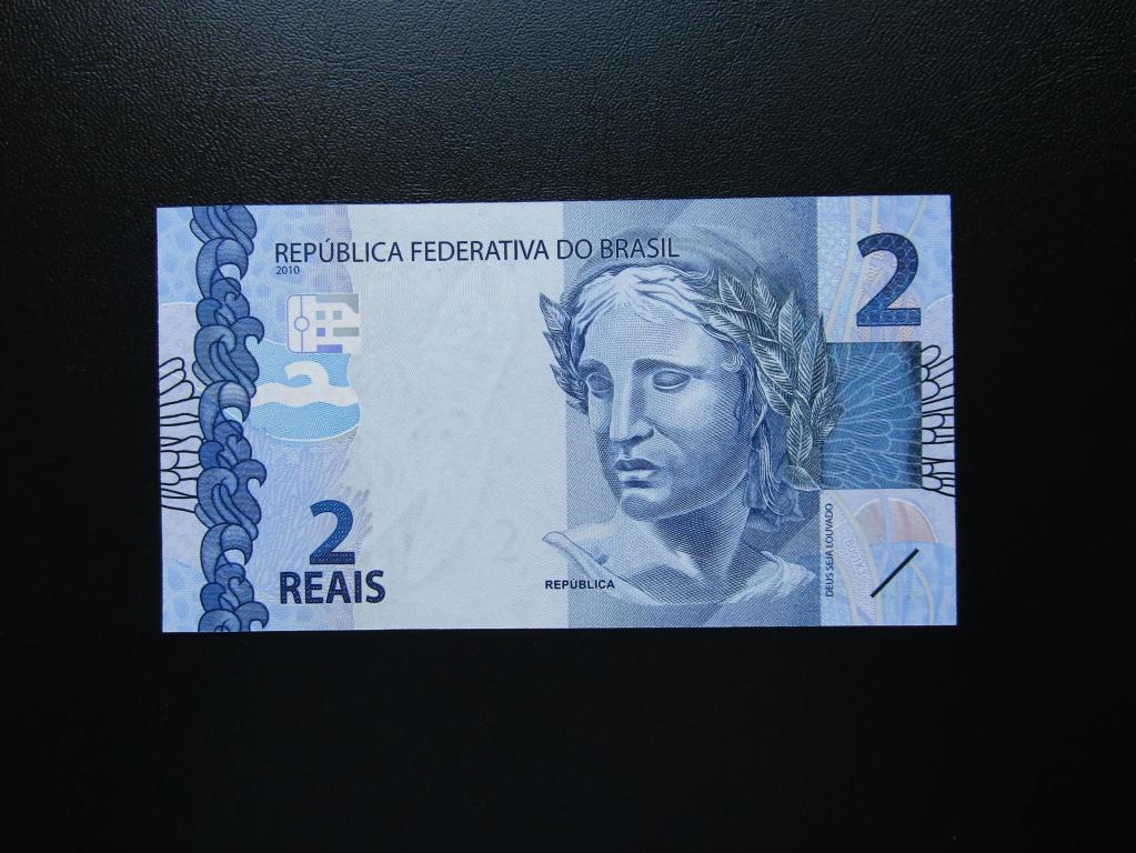 Бразилия - 2 реала 2010г. Серия АА. UNC.