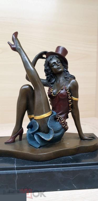 Танцовщица ножку подняла 175. Девушка. Кабаре. Венская бронза. Статуэтка.