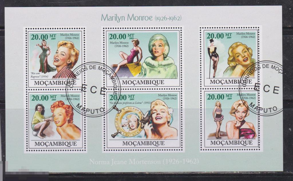 Мозамбик 2009 Персоналии кино Монро 
