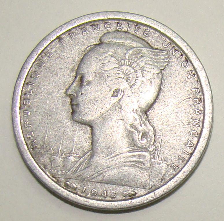 2 франка 1948. Французская Западная Африка