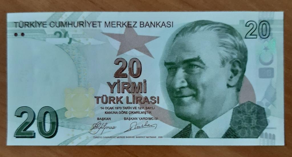 Турция 20 новых лир 2009 года - СЕРИЯ А (!) - UNC пресс