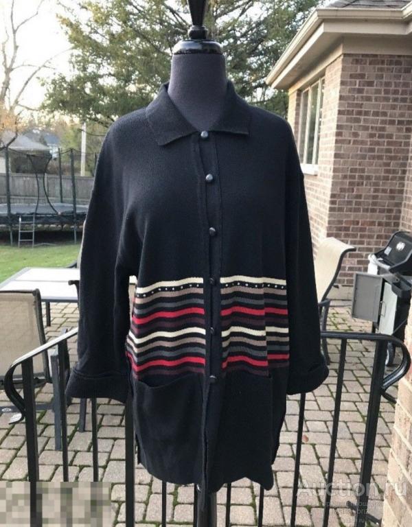 КАРДИГАН ЖАКЕТ ПАЛЬТО SONIA RYKIEL ОРИГИНАЛ ПЛОТНЫЙ ТРИКОТАЖ ХЛОПОК 