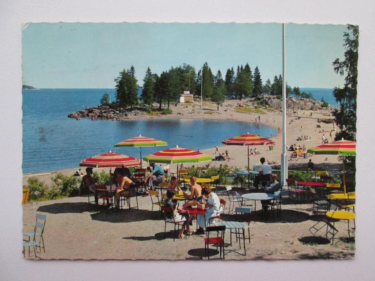 Швеция.Sundsvall.Редкая открытка середины 60-х,с маркой и отчётливым штемпелем.