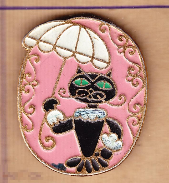 Кот Зонтик . большой