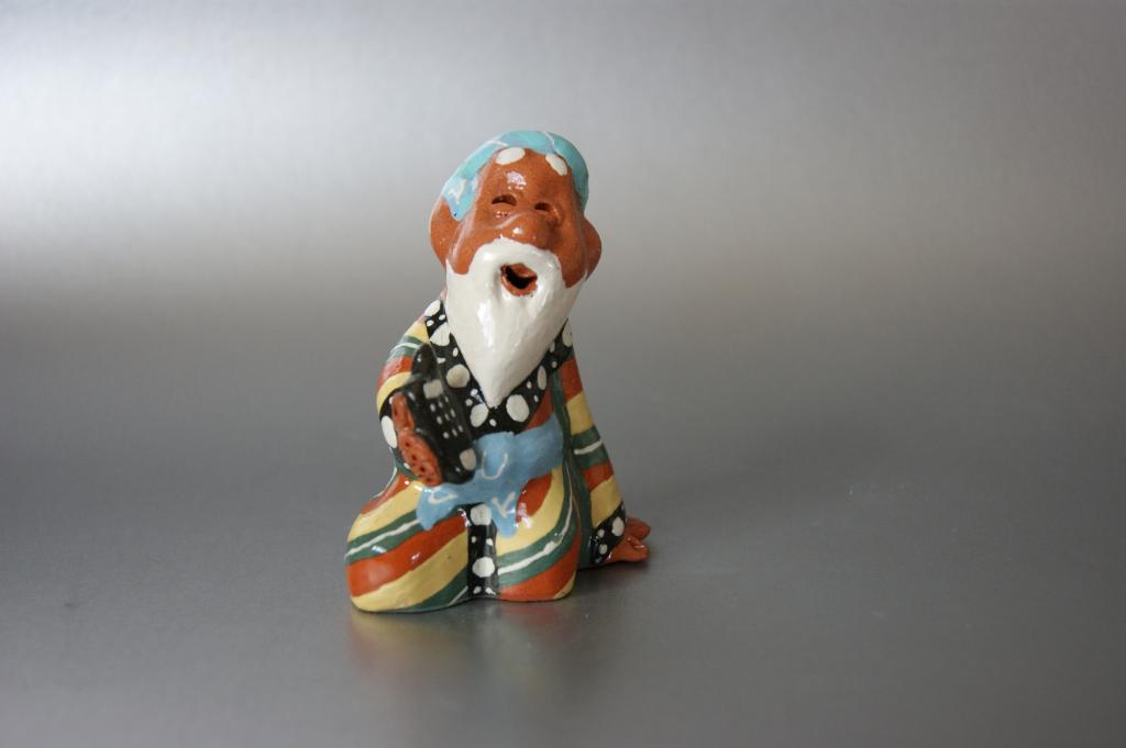 Старец Узбекистан ручная роспись керамика