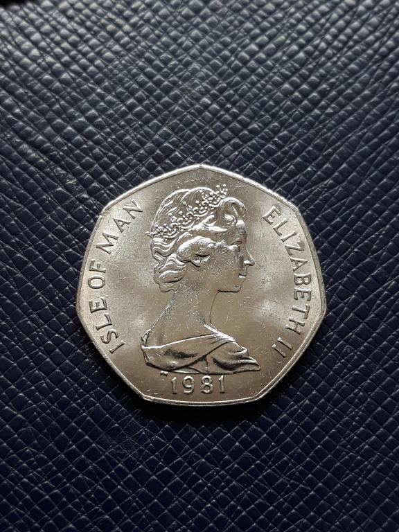 Остров Мэн 50 пенсов 1981 КМ 84