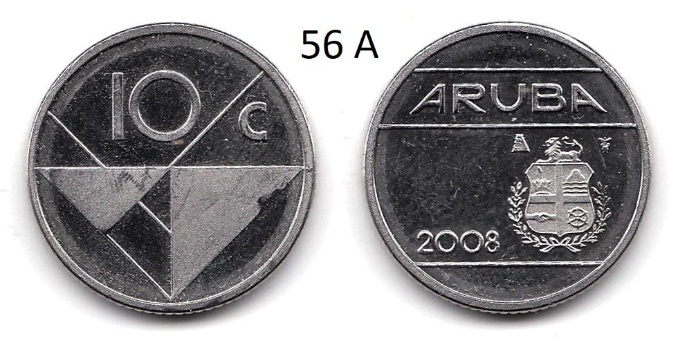 Аруба. 10 центов. 2008 год.