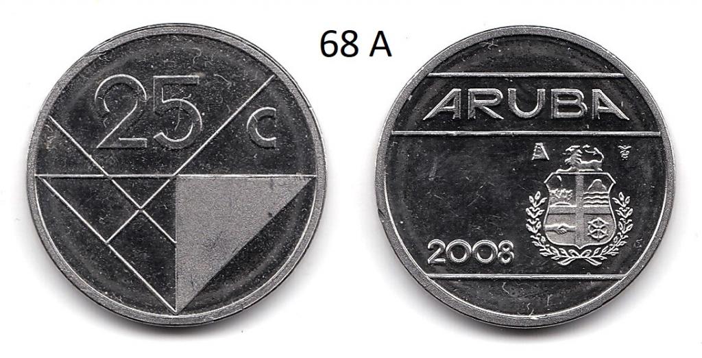 Аруба. 25 центов. 2008 год.