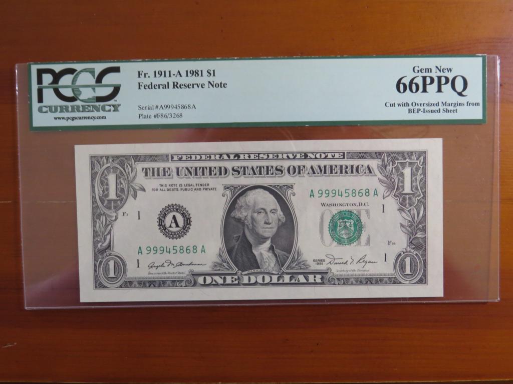 💰 1 доллар 1981 г. - Бостон - США - слаб PCGS 66 PPQ! - Состояние!!! В коллекцию!!! 💰