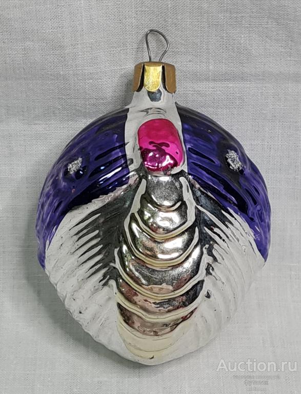 Игрушка елочная Стекло СССР Букашка или Бабочка (2.4.12к1)