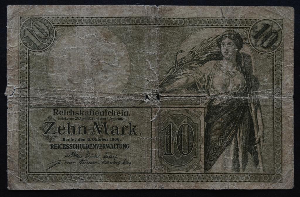 Германия 10 марок 1906 год.