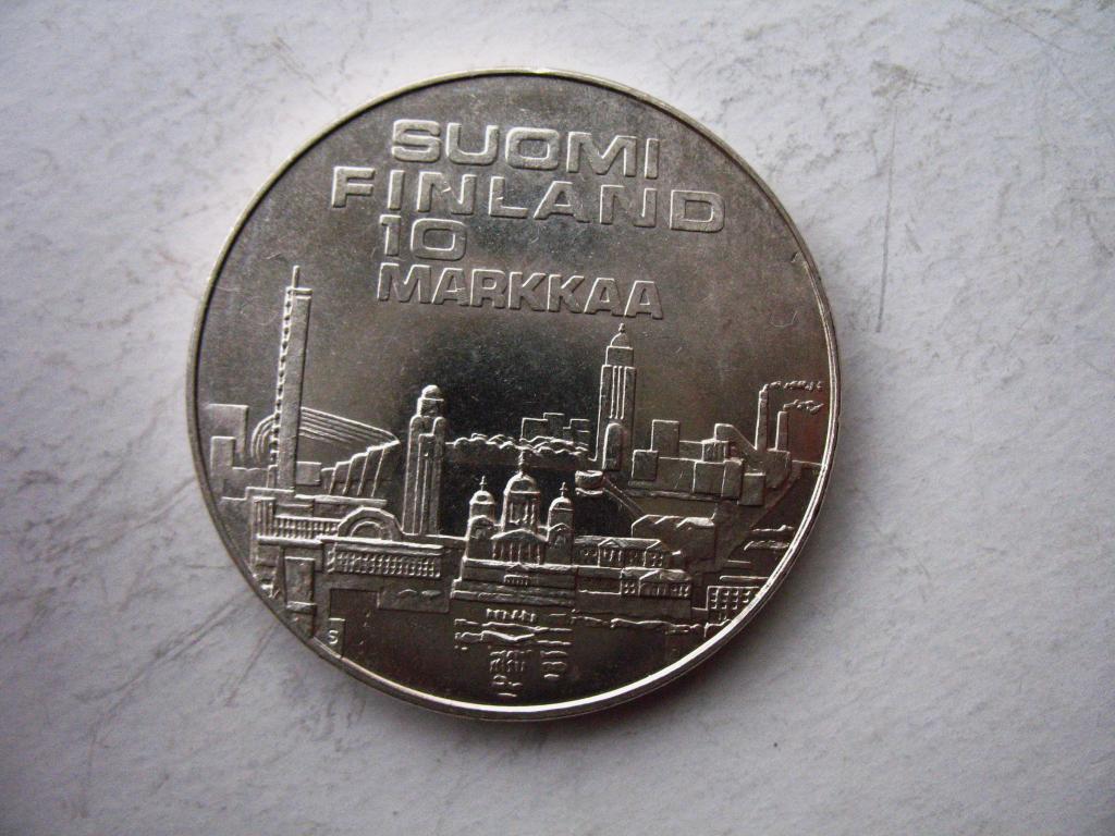 10 марок 1971 года Финляндия в штемпельном состоянии