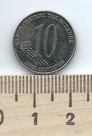 Эквадор 10 сентаво 2000