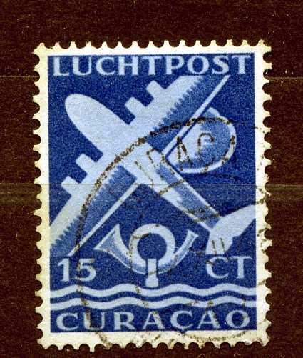 Нидерландская колонии. Кюрасао. Авиапочта. 1 марка. 1947