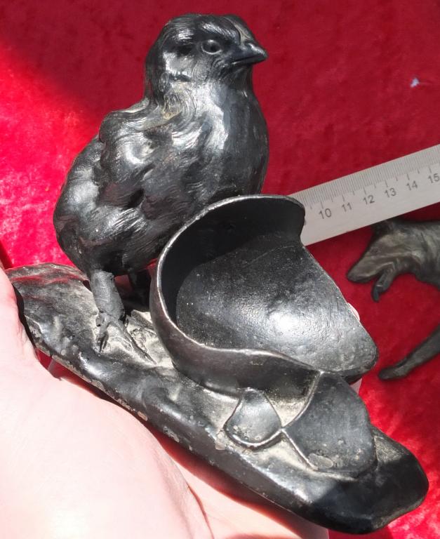 чугунная статуэтка Цыплёнок, Куса, 1976 год