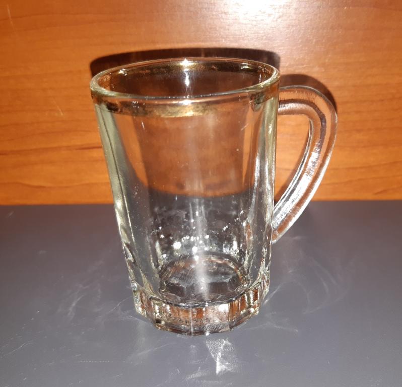 Кружка стекло позолота грань. СССР. 20 век. Экспорт.