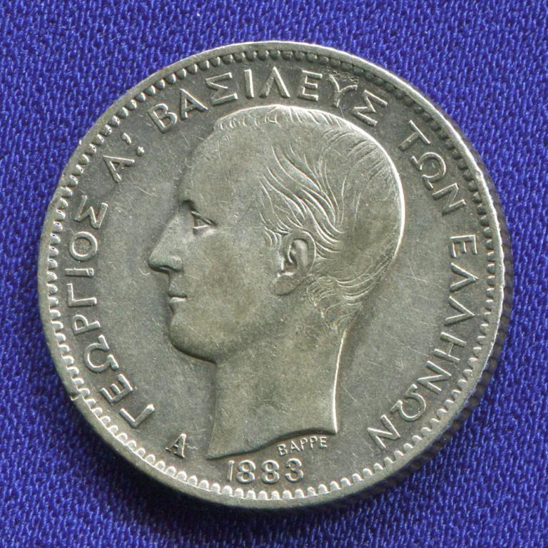 Греция 1 драхма 1883 VF-XF Георг I