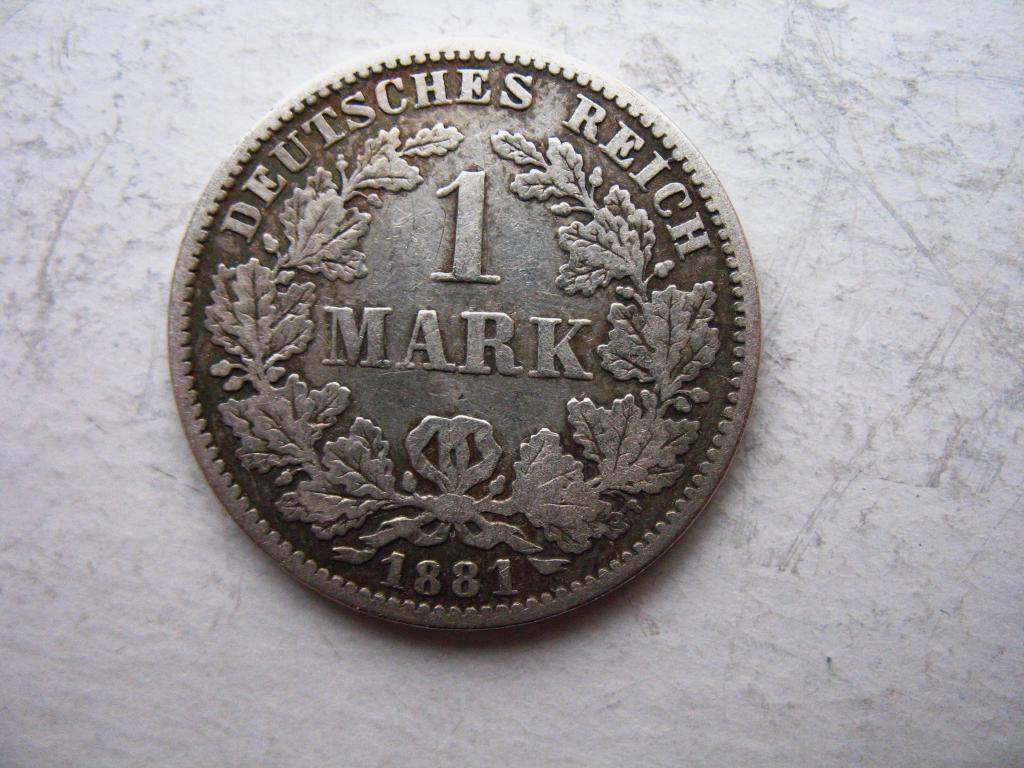 1 марка 1881 года Е Германия