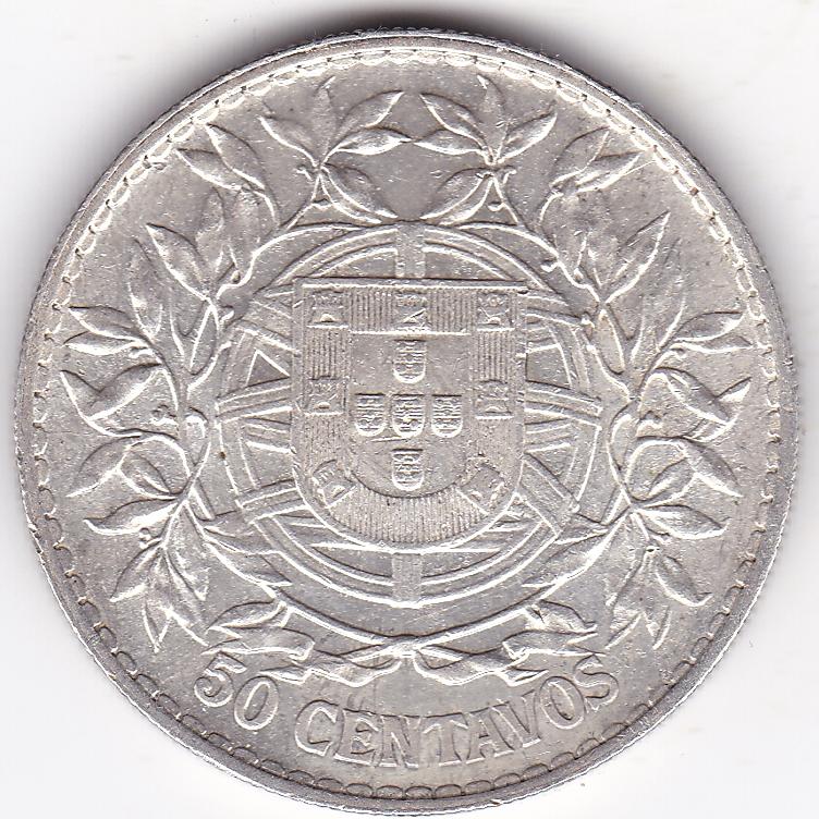 Португалия 50 сентаво 1916