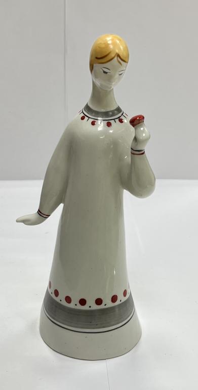 Аленький цветочек Девушка девочка Гжель фарфор СССР