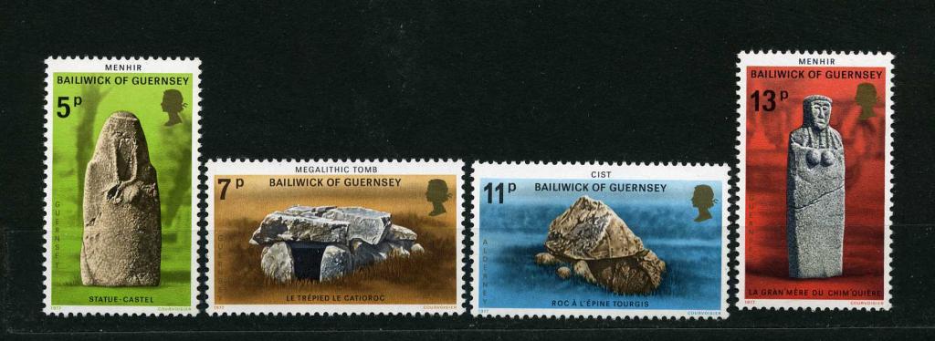 Гернси. Менгиры Мегалиты. Доисторическая Культура. Серия. 1977**