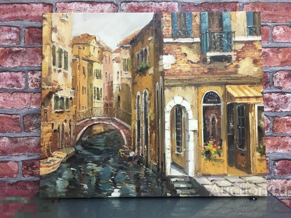 Картина "Венеция утро ". Холст, масло. 