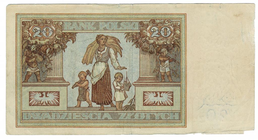 Банкнота Польши 20 злотых 1931 года