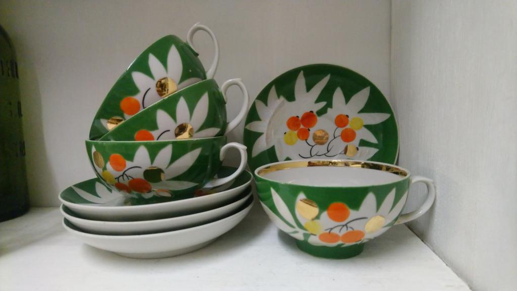 Цена за 1шт чайные пары фарфор Дулево СССР