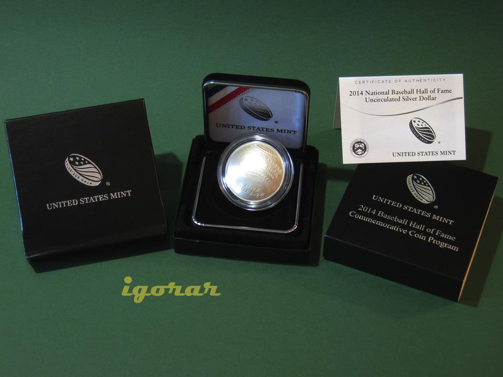 США Доллар 2014-P Бейсбол MS