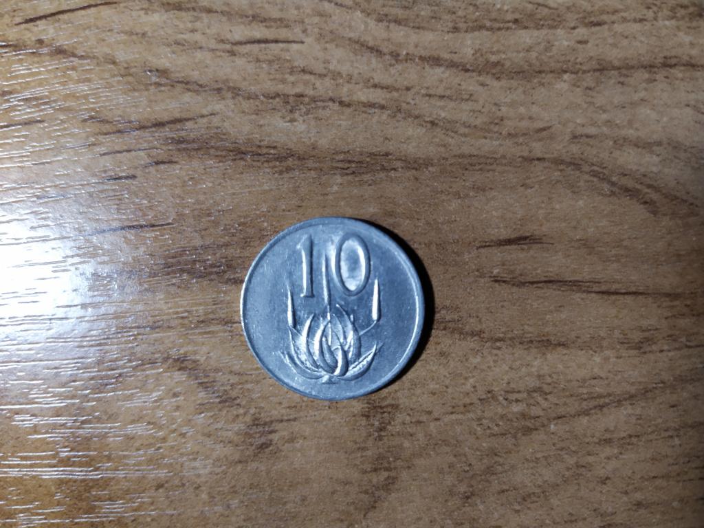 Монеты.ЮАР.1989.10 центов