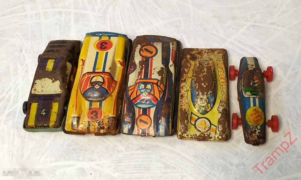 Автомобиль машинки автогонки игрушка СССР металл 5 штук (в ремонт, на запчасти) 