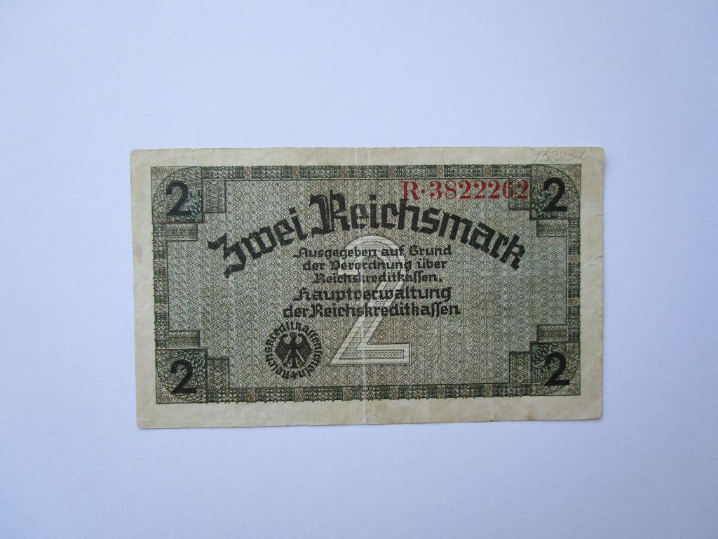 Германия 2 марки 1939-1945 оккупированные территории.