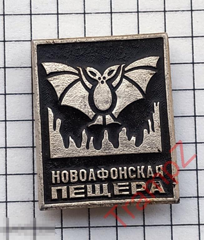 Знак Новоафонская пещера летучая мышь #9* 