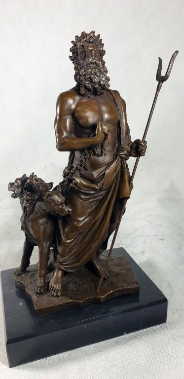 Аид и Цербер 121. Бог и страж Подземного царства мертвых. Бронза. Статуэтка.