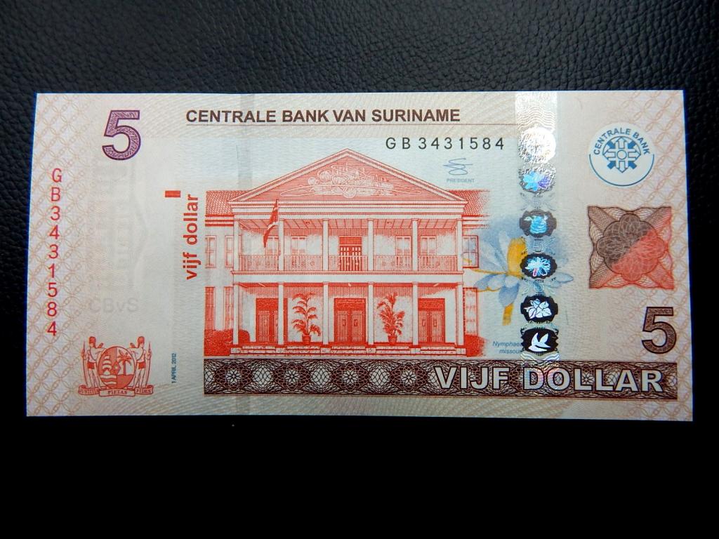 Бона 5 долларов 2012 года Суринам GB 3431584 UNC