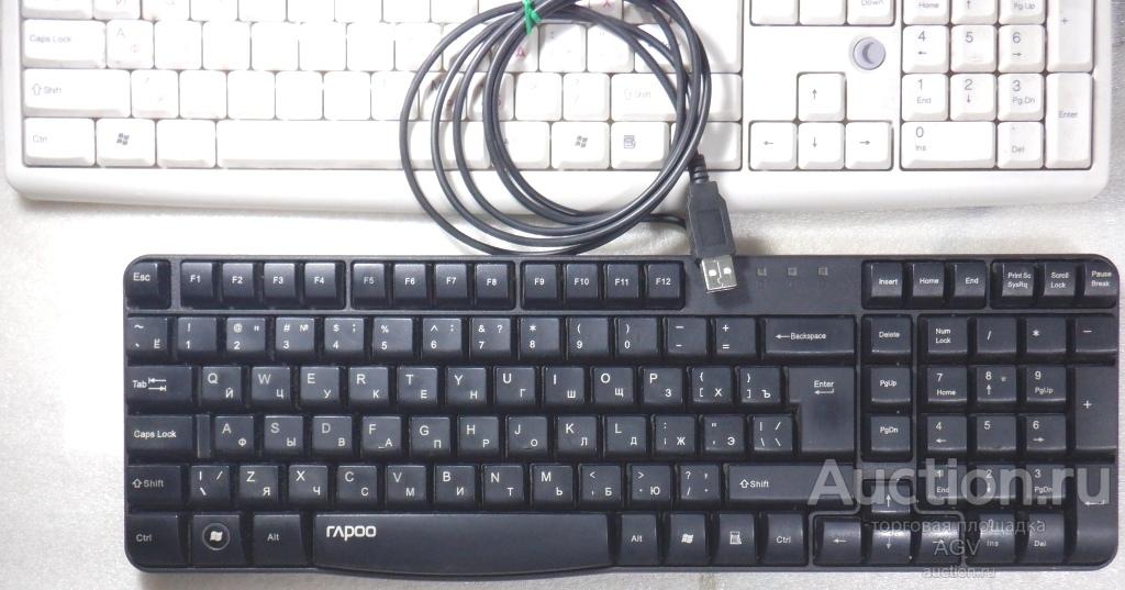 Укороченная б/у компьютерная usb клавиатура