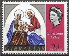 Гибралтар  1967 Рождество ( марка из серии )