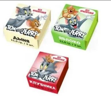 Том и Джерри обертка от жевательной конфеты Tom Jerry — покупайте на ...