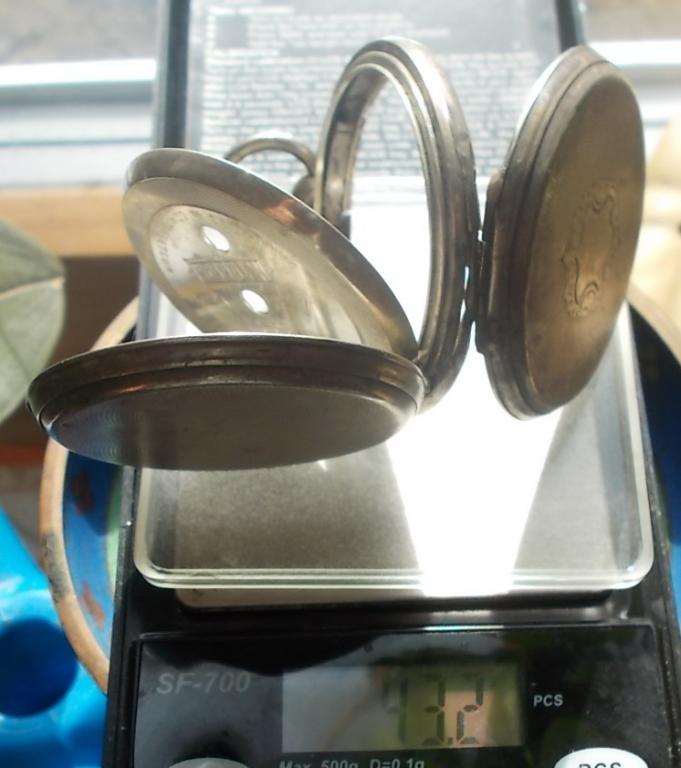 Серебряный корпус от швейцарских часов TOBIAS ключовка 3 крышки 43 г