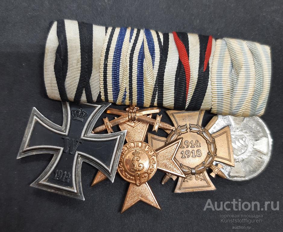 Колодка с наградами войны 1914-18 гг., Германия.