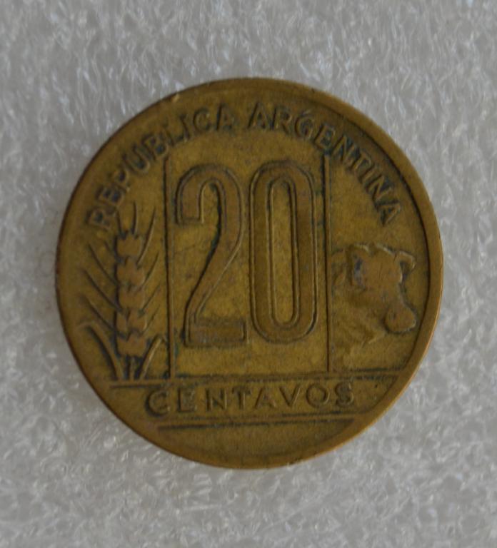 Аргентина  20 сентаво  1944 год. хорошие