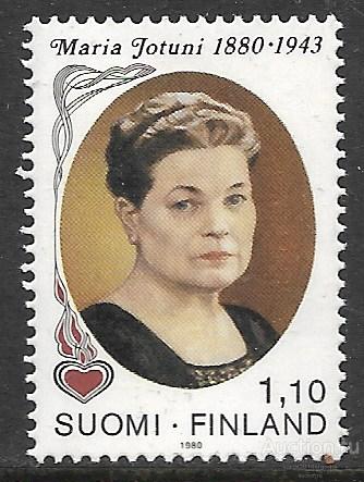 Финляндия. 1980 год. 100 лет со дня рождения финской писательницы Марии Йотуни. Марка