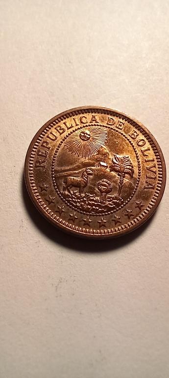 БОЛИВИЯ. 1 БОЛИВИАНО 1951 ГОД. UNC.