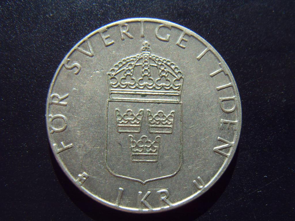 Швеция 1 крона 1979 г., KM# 852, Карл XVI