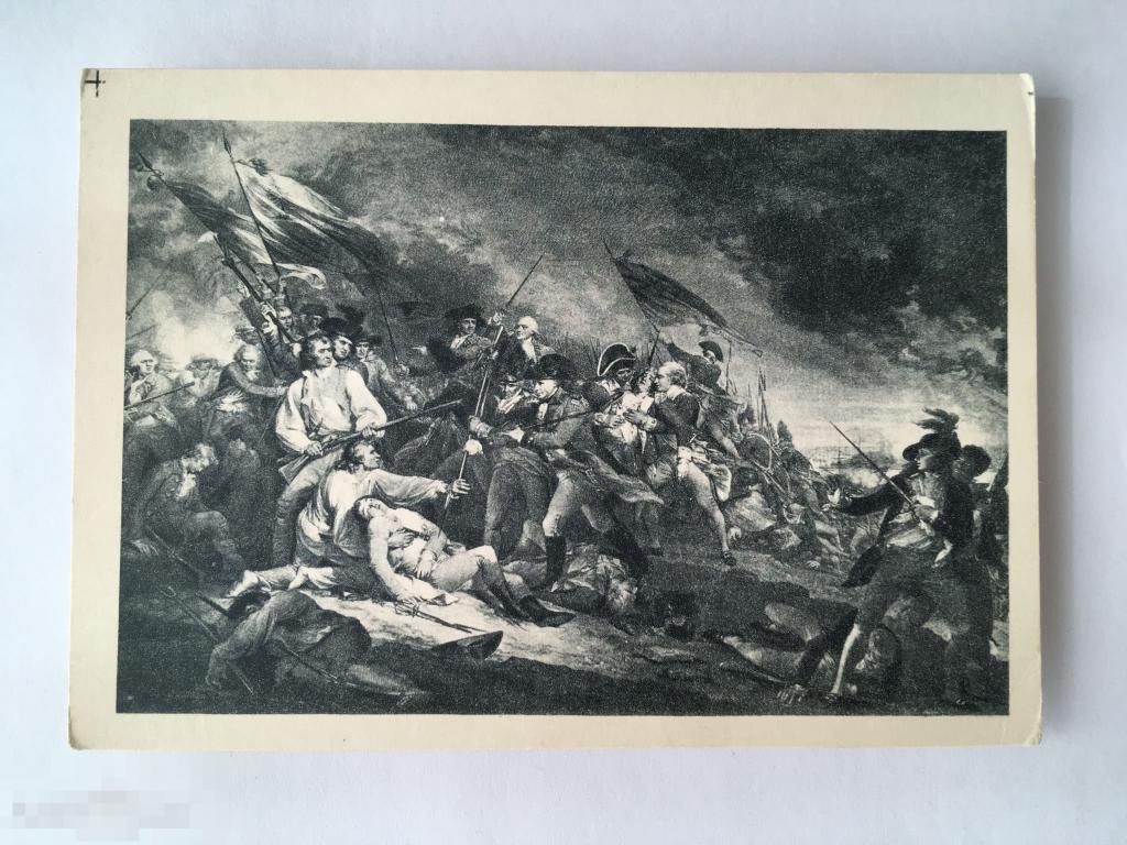 Джон Трамбал. «Битва при Бостоне». Гравюра. 1960 г. Чистая. 